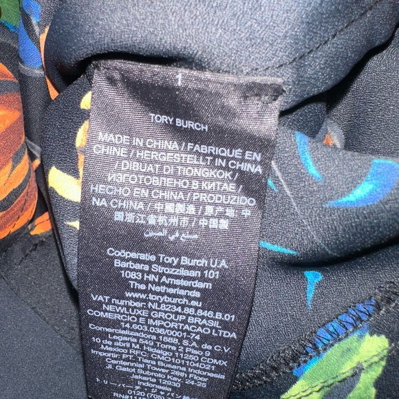 Tory Burch Black Dress with Vibrant Floral Accents - Picture 12 of 15